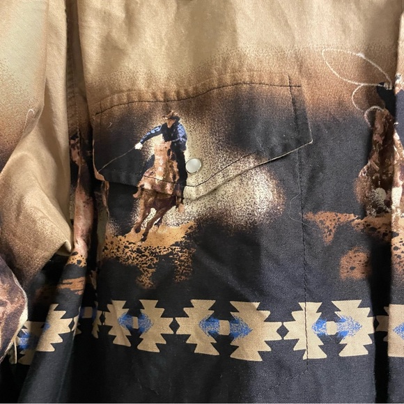 Vintage Cumberland Outfitters Western Cowboy Long Sleeve Button Down Shirt - Picture 5 of 10